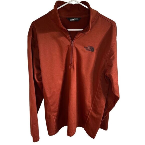 The North Face - Tech Glacier quarter zip sweatshirt - rust color - Picture 1 of 5
